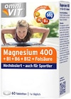 Magnesium 400 im Penny Prospekt Magnesium 400 von Omnivit im aktuellen Penny Prospekt für 2,99 €