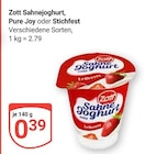 Sahnejoghurt Pure Joy im Angebot bei GLOBUS in Neunkirchen Sahnejoghurt Pure Joy Angebote von Zott bei GLOBUS Neunkirchen für 0,39 €
