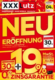 Möbel & Einrichtung Prospekt von XXXLutz Möbelhäuser Kuchen XXXLutz Möbelhäuser Prospekt: "NEUERÖFFNUNG bei XXXLutz in Ludwigsburg", 24 Seiten, 29.05.2023 - 10.06.2023