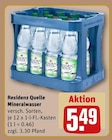 Mineralwasser Angebote von Residenz Quelle bei REWE Dachau für 5,49 €