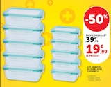 Lot 10 boîtes en verre avec couvercle - Super U à Rezé Lot 10 boîtes en verre avec couvercle en promo chez Super U Rezé à 19,99 €