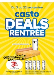 Catalogue Castorama "casto DEALS DE RENTRÉE", 1 page, 03/09/2025 - 22/09/2025 Prospectus Castorama "casto DEALS DE RENTRÉE", 1 page, 03/09/2025 - 22/09/2025