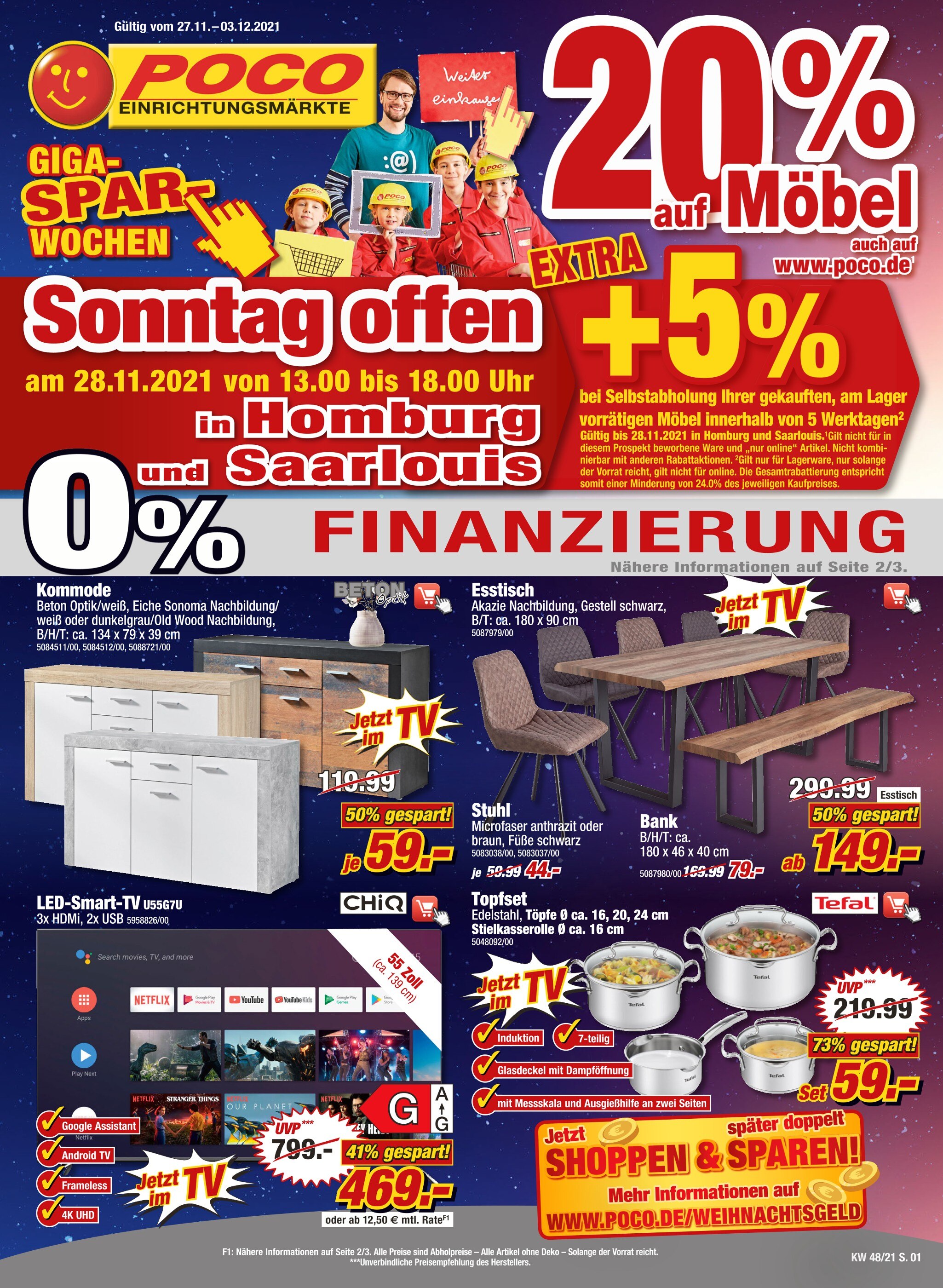 POCO Prospekt für Saarbrücken mit 24 Seiten POCO Prospekt für Saarbrücken: "GIGA-SPAR-WOCHEN", 24 Seiten, 27.11.2021 - 03.12.2021
