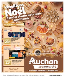 Prospectus Auchan Supermarché à Pompignac, "Réveillons Noël : Tous les plaisirs de la table à petits prix", 36 pages de promos valables du 13/12/2024 au 31/12/2024