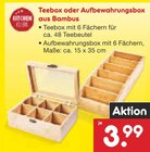 Teebox oder Aufbewahrungsbox aus Bambus Angebote bei Netto Marken-Discount Halberstadt für 3,99 €