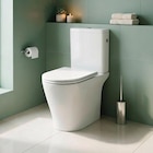 Pack WC à poser sans bride sortie horizontale ou verticale blanc Nanki en promo chez Castorama Franconville à 89,90 €