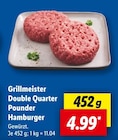 Double Quarter Pounder Hamburger im Angebot bei Lidl in Baden-Baden Double Quarter Pounder Hamburger Angebote von Grillmeister bei Lidl Baden-Baden für 4,99 €