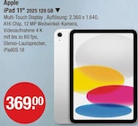 iPad 11" 2025 128 GB von Apple im aktuellen V-Markt Prospekt für 369,00 €