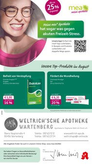 Aktueller mea - meine apotheke Prospekt "Unsere August-Angebote" Seite 1 von 4 Seiten