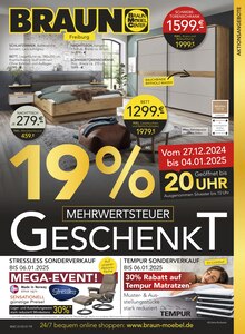 Sitzmöbel im BRAUN Möbel-Center Prospekt "19% MEHRWERTSTEUER GESCHENKT!" mit 20 Seiten (Freiburg (Breisgau))