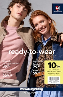 Bekleidung im aktuellen Peek und Cloppenburg Prospekt (Hamburg) Bekleidung im Peek und Cloppenburg Prospekt "ready-to-wear" mit 12 Seiten (Hamburg)