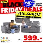 Benito 3-Sitzer + 2-Sitzer Sofa bei Seats and Sofas im Stolberg Prospekt für 599,00 €