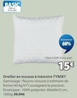 Promo Oreiller en mousse à mémoire TYNSET à 15,00 € dans le catalogue Jysk à Saint-Jouan-des-Guérets