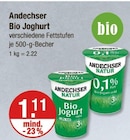 Aktuelles Bio Joghurt Angebot bei V-Markt in München ab 1,11 €