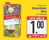 Wein im EDEKA Prospekt Wein von Rebenthaler im aktuellen EDEKA Prospekt für 1,00 €