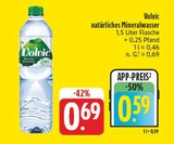 EDEKA - natürliches Mineralwasser Angebot im Prospekt natürliches Mineralwasser bei EDEKA im Prospekt "" für 0,59 €