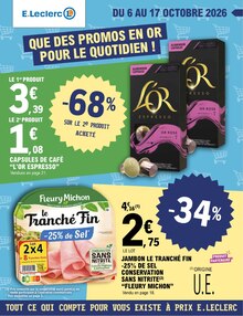 Catalogue de la semaine "QUE DES PROMOS EN OR POUR LE QUOTIDIEN !" avec 1 pages, valide du 06/10/2026 au 17/10/2026 pour Bourges et alentours Prospectus de la semaine "QUE DES PROMOS EN OR POUR LE QUOTIDIEN !" avec 1 pages, valide du 06/10/2026 au 17/10/2026 pour Bourges et alentours