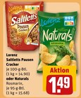 Saltletts Pausen Cracker oder Naturals Rosmarin von Lorenz im aktuellen REWE Prospekt