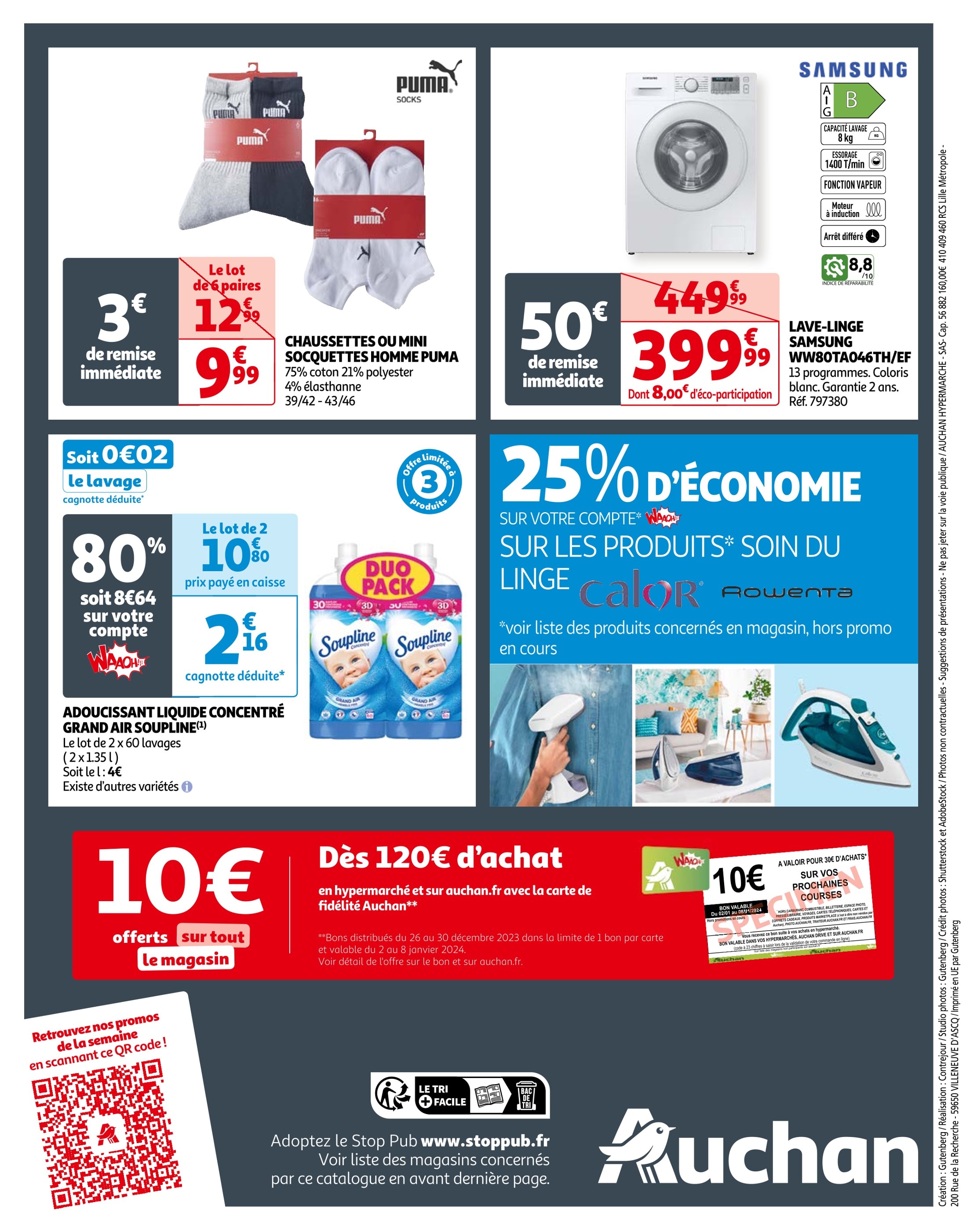 Auchan best sale chaussettes homme