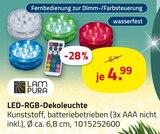 LED-RGB-Dekoleuchte von Lam Pura für 4,99 € bei ROLLER im Angebot LED-RGB-Dekoleuchte von Lam Pura im aktuellen ROLLER Prospekt