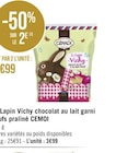 Le Lapin Vichy chocolat au lait garni oeufs praliné - CEMOI dans le catalogue Géant Casino