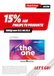 MediaMarkt Saturn Prospekt für Gelsenkirchen: "15% AUF PHILIPS TV PRODUKTE", 1 Seite, 15.03.2024 - 23.03.2024