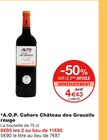 A.O.P. Cahors rouge - Château des Grauzils en promo chez Monoprix A.O.P. Cahors rouge - Château des Grauzils dans le catalogue Monoprix