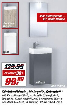 Gästebadblock „Malaga“/„Calanda“ * bei toom Baumarkt in Leipzig Gästebadblock „Malaga“/„Calanda“ * im Angebot bei toom Baumarkt Leipzig für 99,99 €