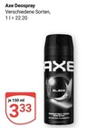Deospray Angebote von Axe bei GLOBUS Neubrandenburg für 3,33 €