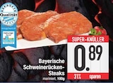 Bayerische Schweinerücken-Steaks im EDEKA Prospekt Bayerische Schweinerücken-Steaks von im aktuellen EDEKA Prospekt für 0,89 €