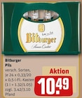 Pils im Angebot bei REWE in Rietberg Pils Angebote von Bitburger bei REWE Rietberg für 10,49 €