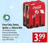 Coca-Cola, Fanta, Sprite oder Mezzo Mix Angebote bei famila Nordost Stade für 3,99 €