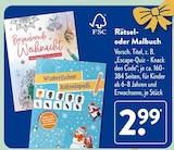 Rätsel- oder Malbuch im ALDI SÜD Prospekt Rätsel- oder Malbuch von im aktuellen ALDI SÜD Prospekt für 2,99 €