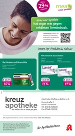 mea - meine apotheke Apotheken Prospekt der aktuellen Woche mit 4 Seiten, gültig von 01.02.2026 bis 28.02.2026, in Dornstadt und Umgebung Aktueller mea - meine apotheke Apotheken Prospekt in Dornstadt und Umgebung, "Unsere Februar-Angebote" mit 4 Seiten, 01.02.2026 - 28.02.2026