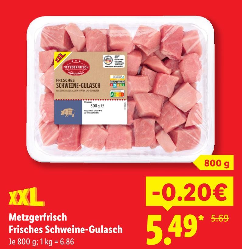 Frisches Schweine-Gulasch