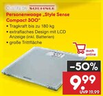 Personenwaage „Style Sense Compact 300“ im Angebot bei Netto Marken-Discount in Kamen Personenwaage „Style Sense Compact 300“ Angebote bei Netto Marken-Discount Kamen für 9,99 €