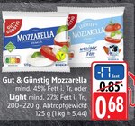 Mozzarella bei EDEKA im Steinmauern Prospekt für 0,68 €