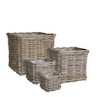 Panier carré en osier gris Marcia - 27 x 27 x 25 cm - EDELMAN en promo chez Botanic Panier carré en osier gris Marcia - 27 x 27 x 25 cm - EDELMAN dans le catalogue Botanic
