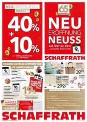 Schaffrath Möbel & Einrichtung Prospekt der aktuellen Woche mit 8 Seiten, gültig von 02.10.2026 bis 16.10.2026, in Ratingen und Umgebung Aktueller Schaffrath Möbel & Einrichtung Prospekt in Ratingen und Umgebung, "NEUERÖFFNUNG NEUSS" mit 8 Seiten, 02.10.2026 - 16.10.2026