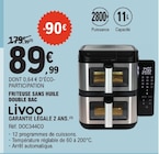 Friteuse sans huile double bac - Livoo dans le catalogue E.Leclerc