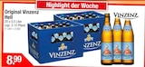 Original Vinzenz Hell im Getränke City Prospekt Original Vinzenz Hell von Vinzenz im aktuellen Getränke City Prospekt für 8,99 €