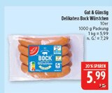 Delikatess Bock Würstchen Angebote von Gut & Günstig bei Marktkauf Bautzen für 5,99 €