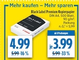 Black Label Premium Kopierpapier bei diska im Prospekt "" für 3,99 €
