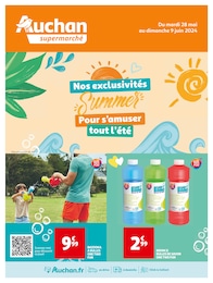 Catalogue Auchan Supermarché en cours à Criquiers et aux alentours : «Nos exclusivités Summer Pour s'amuser tout l'été» avec 4 pages, valable du 28/05/2024 au 09/06/2024