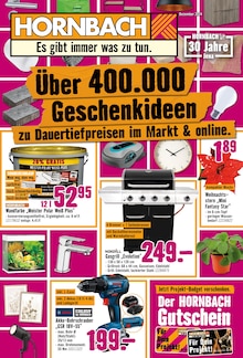 Gasgrill im Hornbach Prospekt "Über 400.000 Geschenkideen" mit 31 Seiten (Jena)