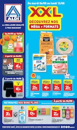 Prospectus Aldi à Bernay, "XXL Découvrez nos Méga + formats", 27 pages, 06/08/2024 - 12/08/2024