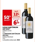 LUSSAC SAINT ÉMILION AOP 2022 - Château Luccius dans le catalogue Auchan Supermarché
