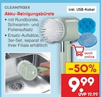 Akku-Reinigungsbürste von CLEANmaxx für 9,99 € bei Netto Marken-Discount im Angebot Akku-Reinigungsbürste von CLEANmaxx im aktuellen Netto Marken-Discount Prospekt