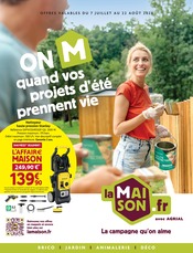 Promos Bricolage dans le catalogue "ON M quand vos projets d'été prennent vie" de LaMaison.fr Bricolage en promo dans le catalogue LaMaison.fr à la page 1