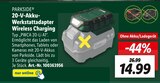 20-V-Akku-Werkstattadapter Wireless Charging von PARKSIDE für 14,99 € bei Lidl im Angebot 20-V-Akku-Werkstattadapter Wireless Charging von PARKSIDE im aktuellen Lidl Prospekt